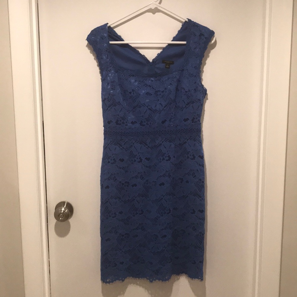 Ann Taylor Blue lace cocktail dress